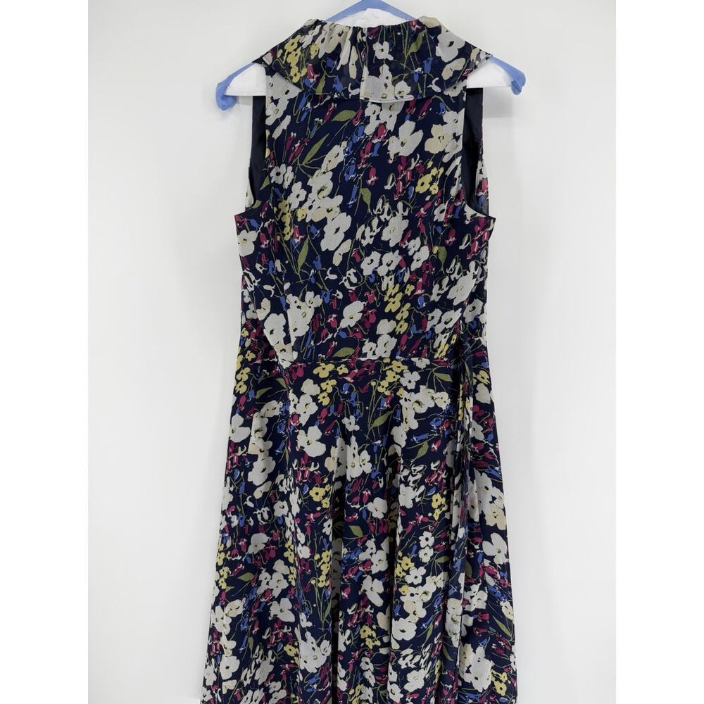 LAUREN RALPH LAUREN $129 Floral Ruffle Lined Sleeveless True Wrap Dress Size 6 - Picture 3 of 10